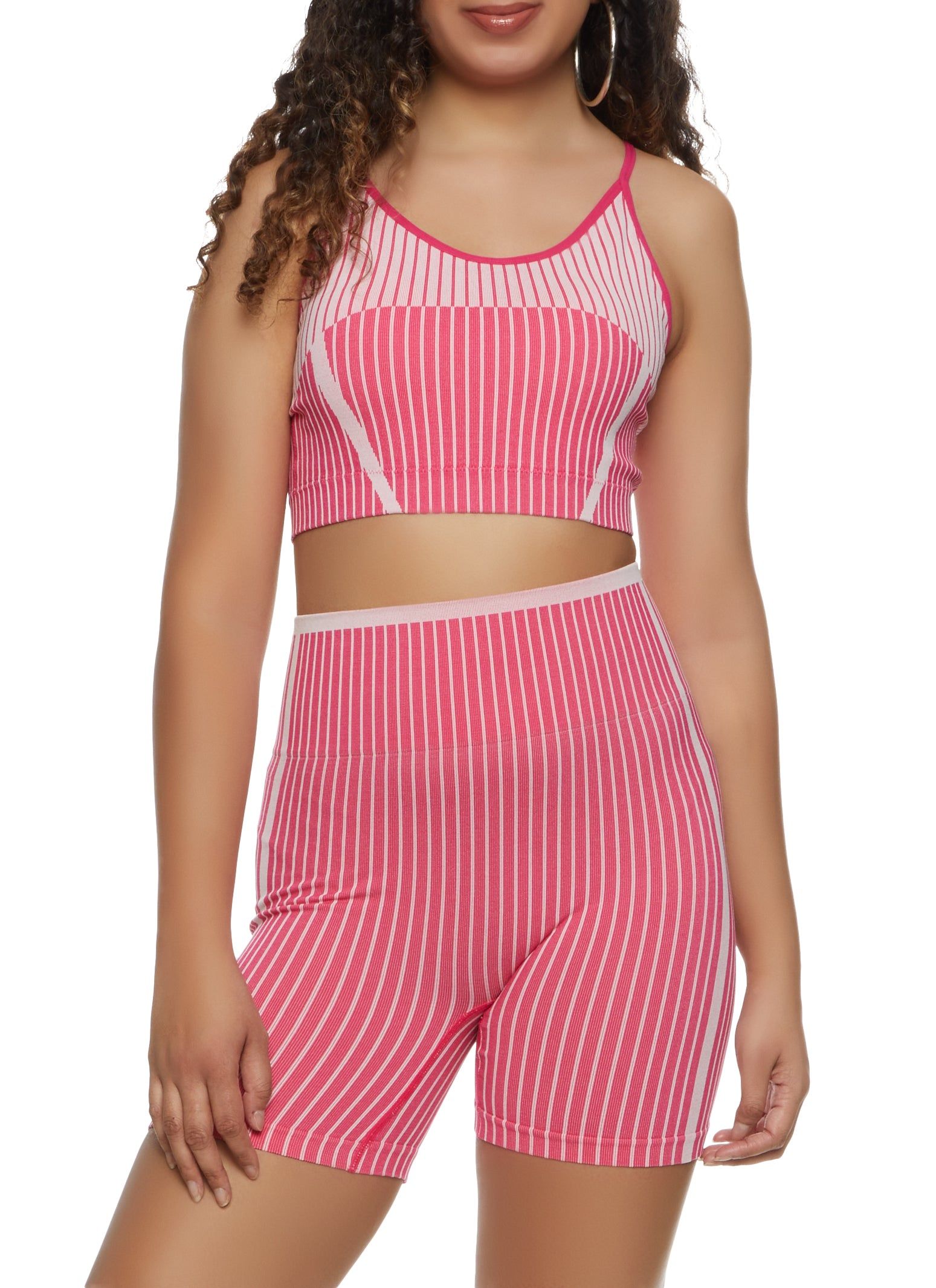 Stripe Seamless Cropped Cami sold by Rainbow