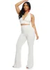 Textured Knit Tie Back Halter Crop Top sold by Rainbow