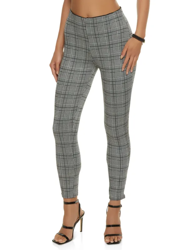 Plaid Skinny Dress Pants sold by Rainbow