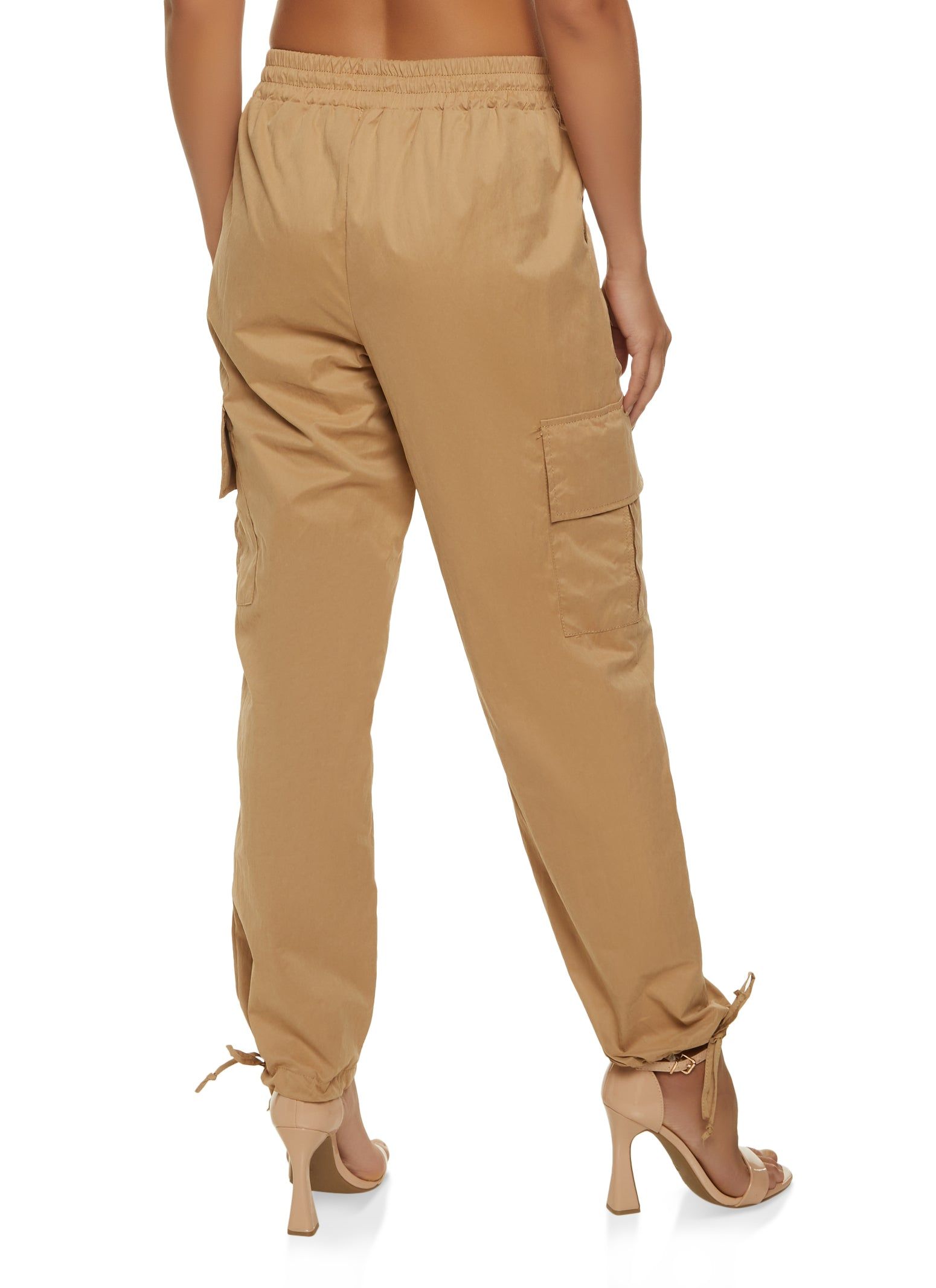 Nylon Drawstring Tie Hem Cargo Pants sold by Rainbow product image thumbnail 3