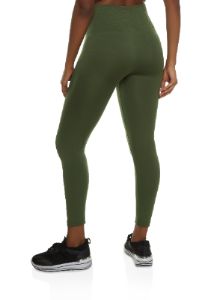 Waffle Knit Waistband Fleece Leggings sold by Rainbow
