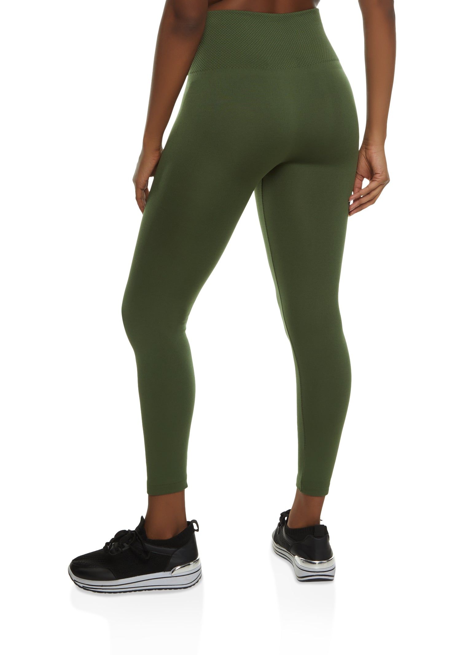 Waffle Knit Waistband Fleece Leggings sold by Rainbow product image thumbnail 2