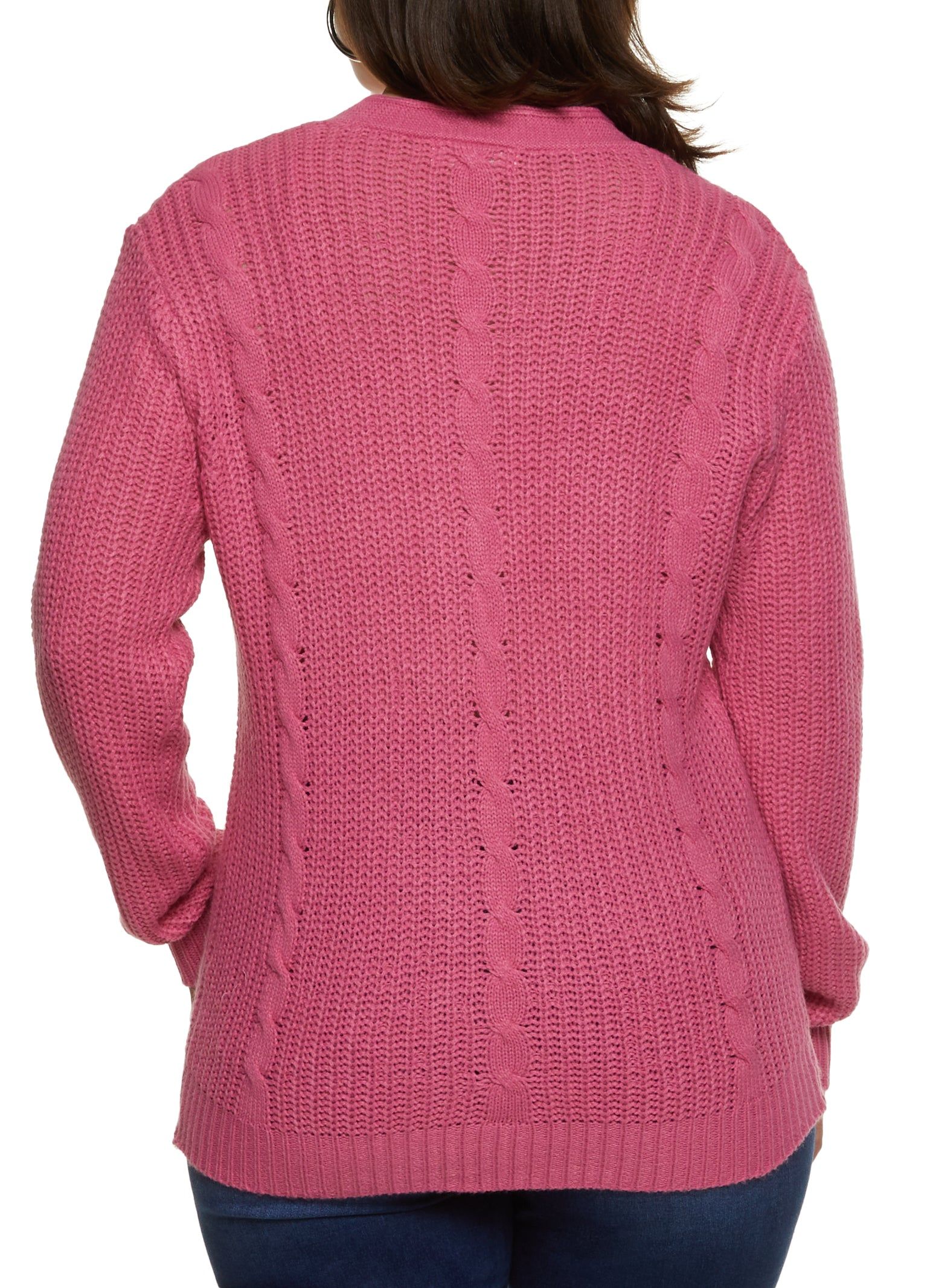 Plus Size Cable Knit Button Front Cardigan sold by Rainbow product image thumbnail 2