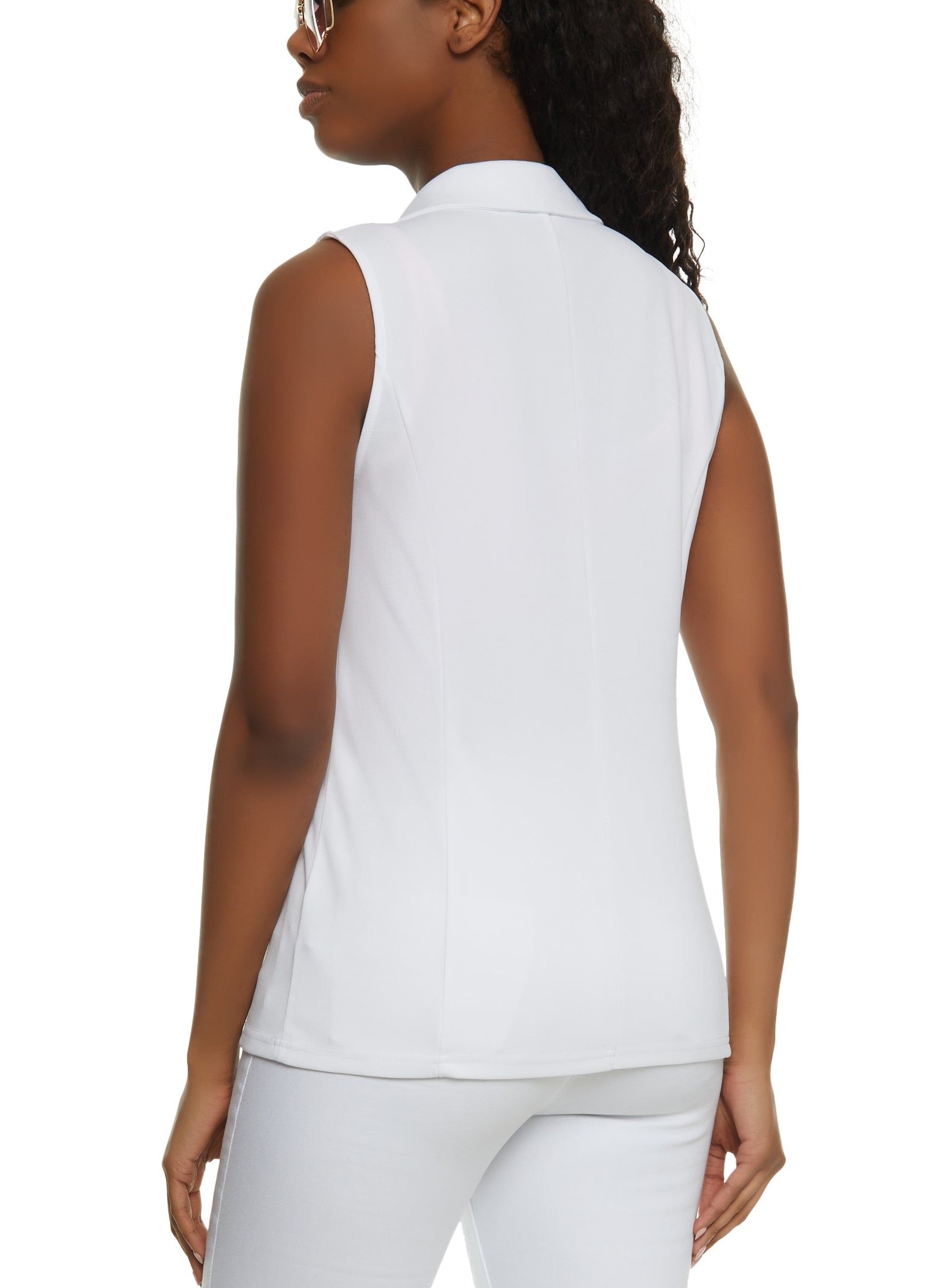 Crepe Knit Single Button Blazer Vest sold by Rainbow product image thumbnail 2