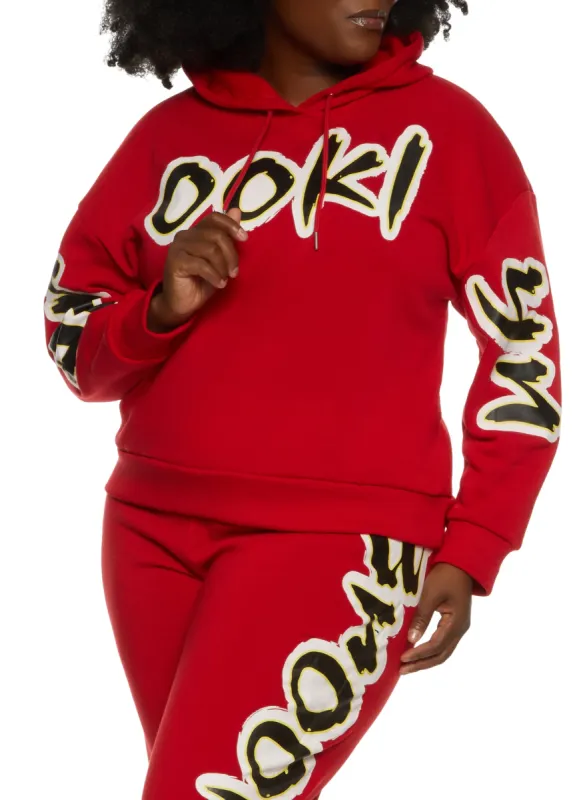 Plus Size Brooklyn Graphic Pullover Hoodie sold by Rainbow