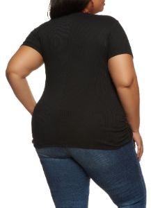 Plus Size Hustle Like A Boss Embossed Rhinestone Graphic Tee sold by Rainbow