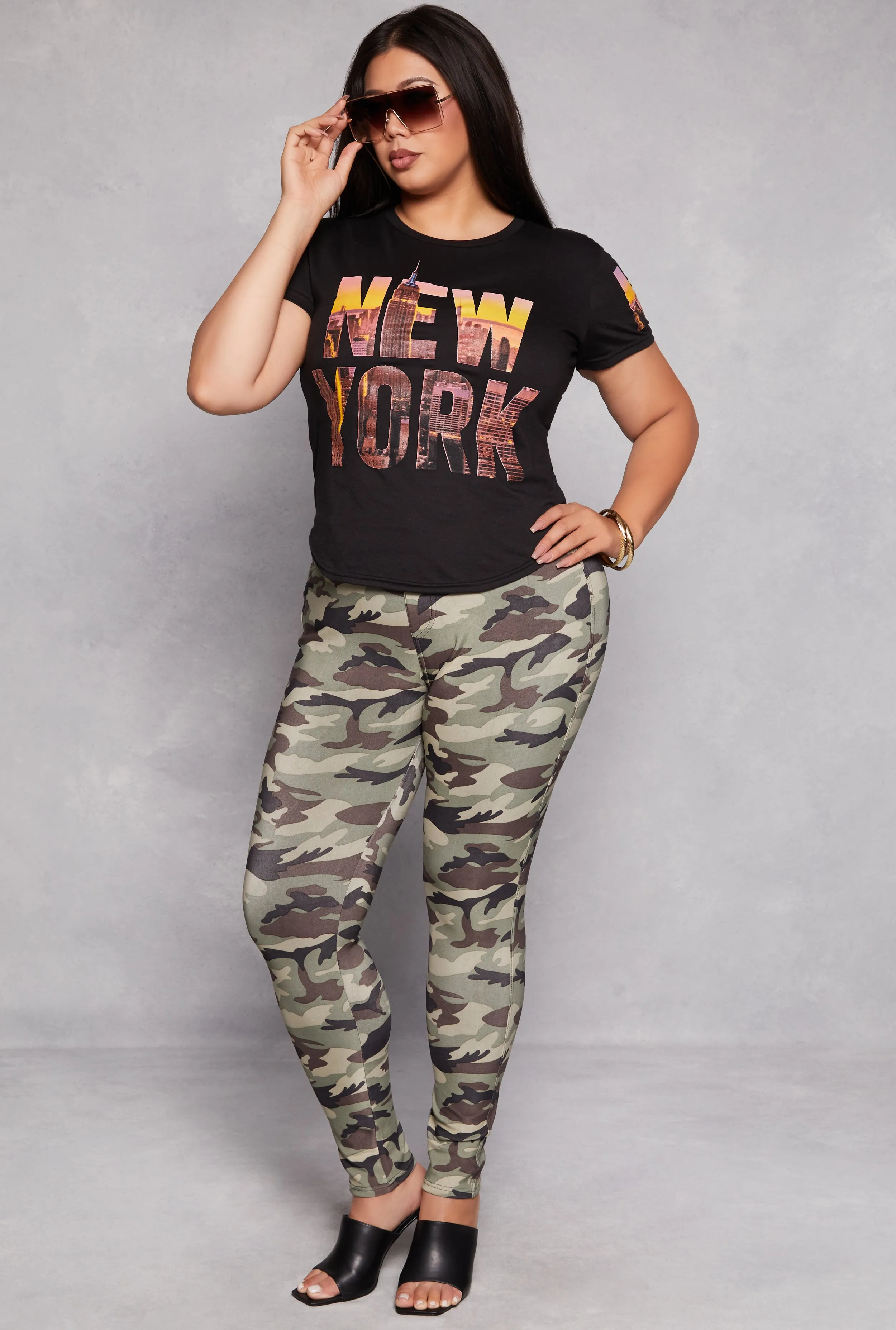 Plus Size New York Graphic High Low Tee sold by Rainbow product image thumbnail 2