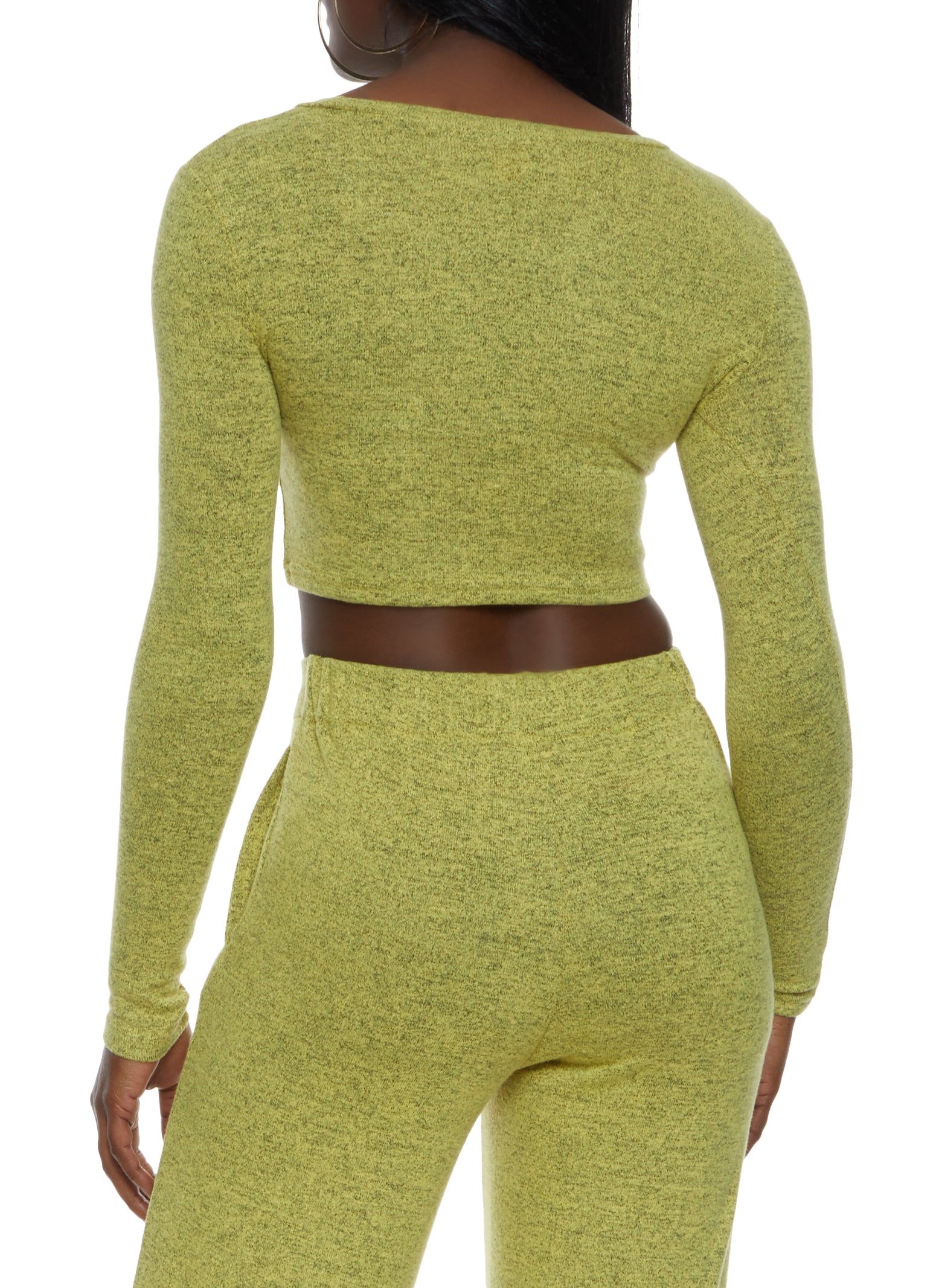 Brushed Knit Crew Neck Crop Top sold by Rainbow product image thumbnail 3