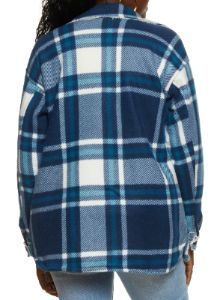 Plaid Sherpa Lined Brushed Knit Shacket sold by Rainbow