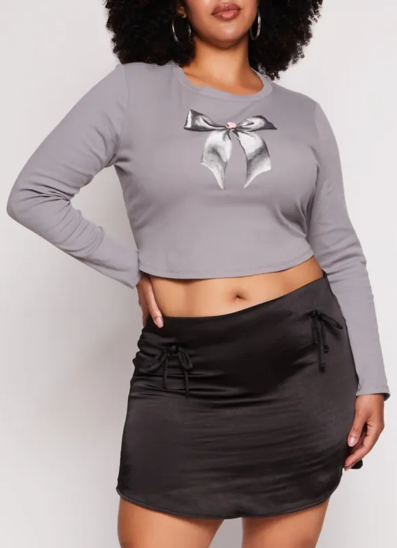 Plus Size Almost Famous Long Sleeve Graphic Tee sold by Rainbow