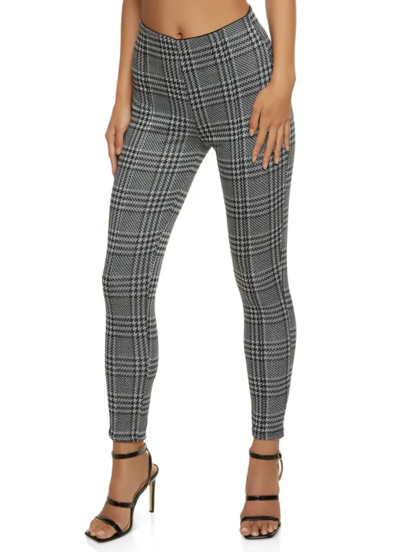 Plaid Skinny Dress Pants sold by Rainbow