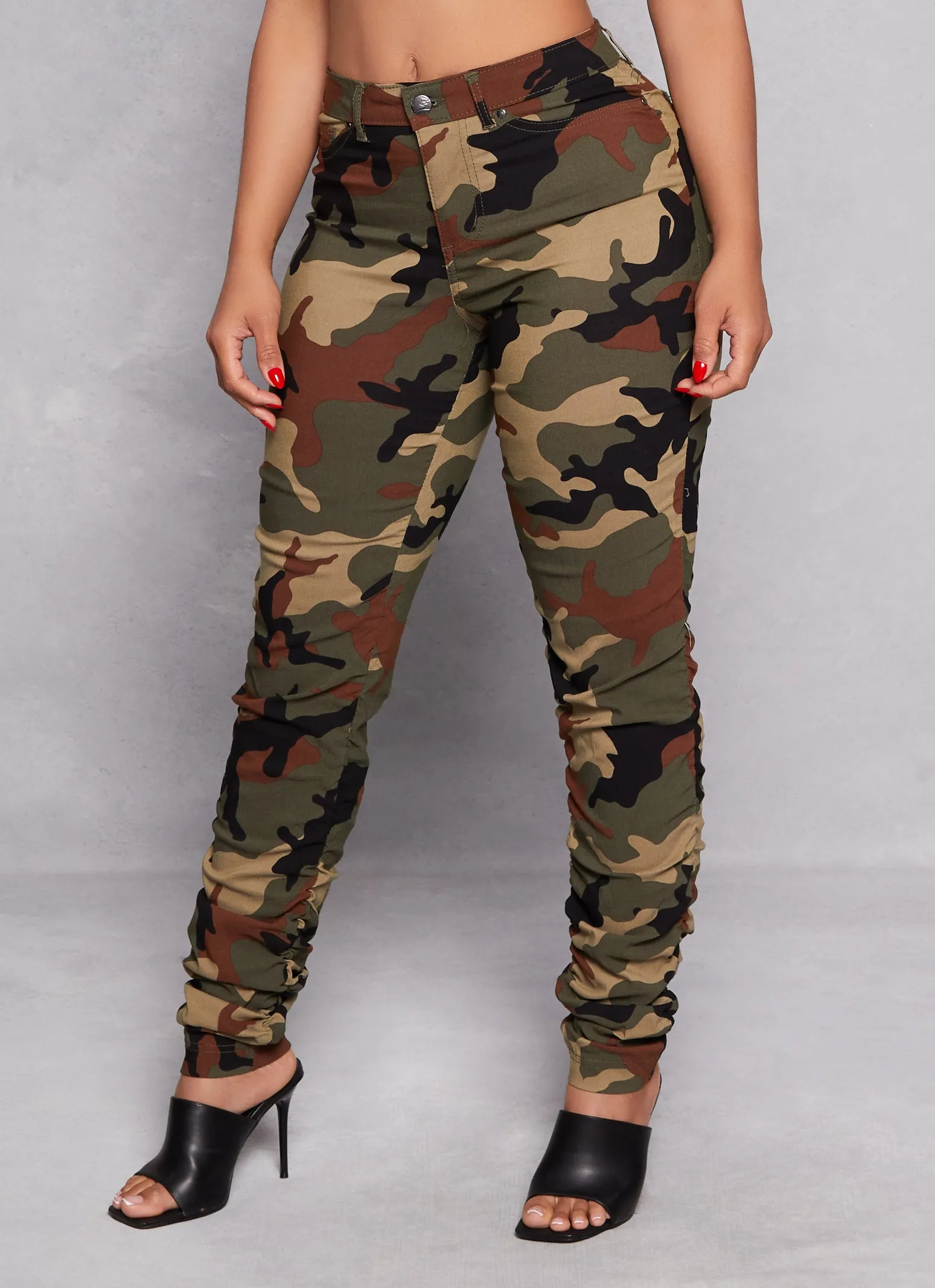 Camo Stacked Skinny Leg Pants sold by Rainbow product image thumbnail 2