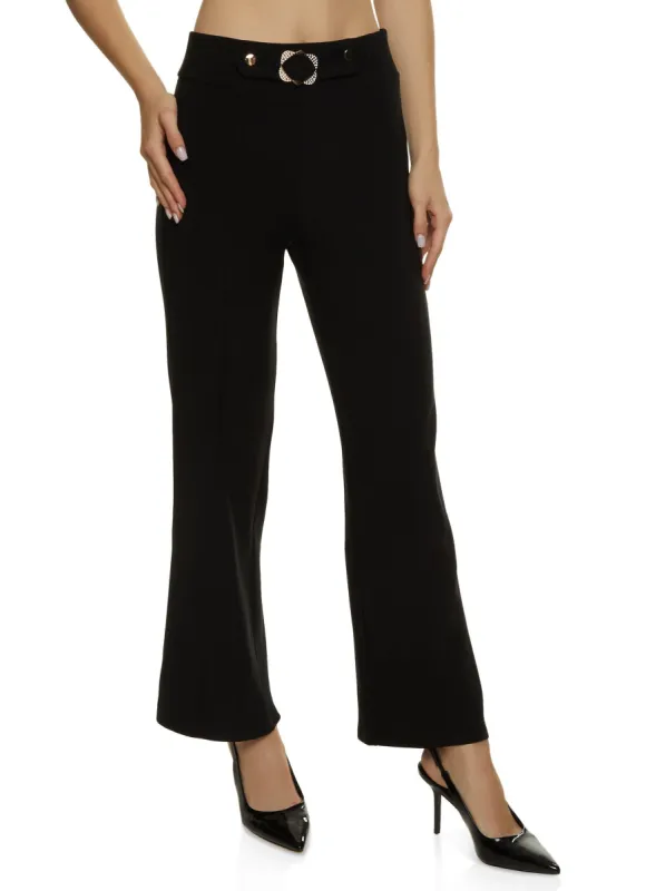 Rhinestone Detail Flared Dress Pants sold by Rainbow