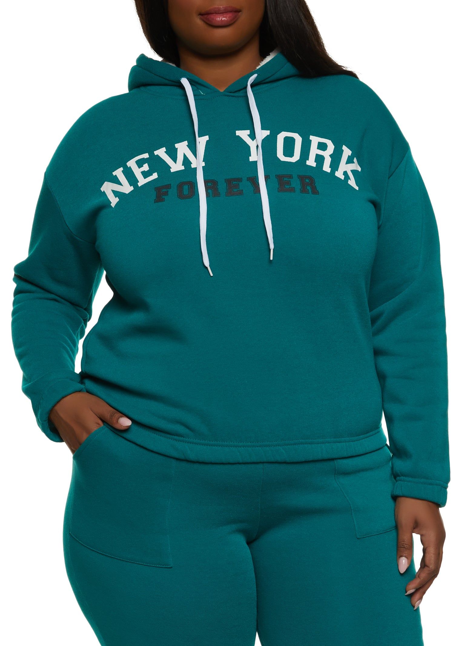 Plus Size New York Forever Hoodie sold by Rainbow