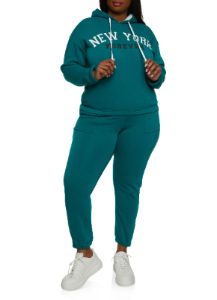Plus Size New York Forever Hoodie sold by Rainbow