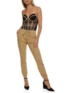 Drawstring High Waist Joggers sold by Rainbow