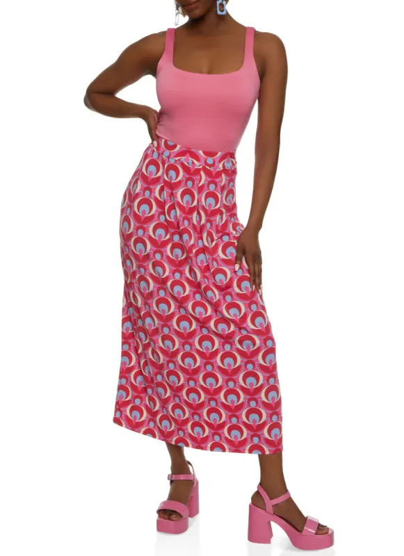 Printed High Waisted Maxi Skirt sold by Rainbow
