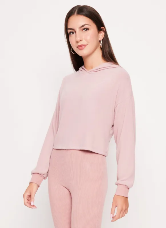Brushed Knit Cropped Sweatshirt sold by Rainbow