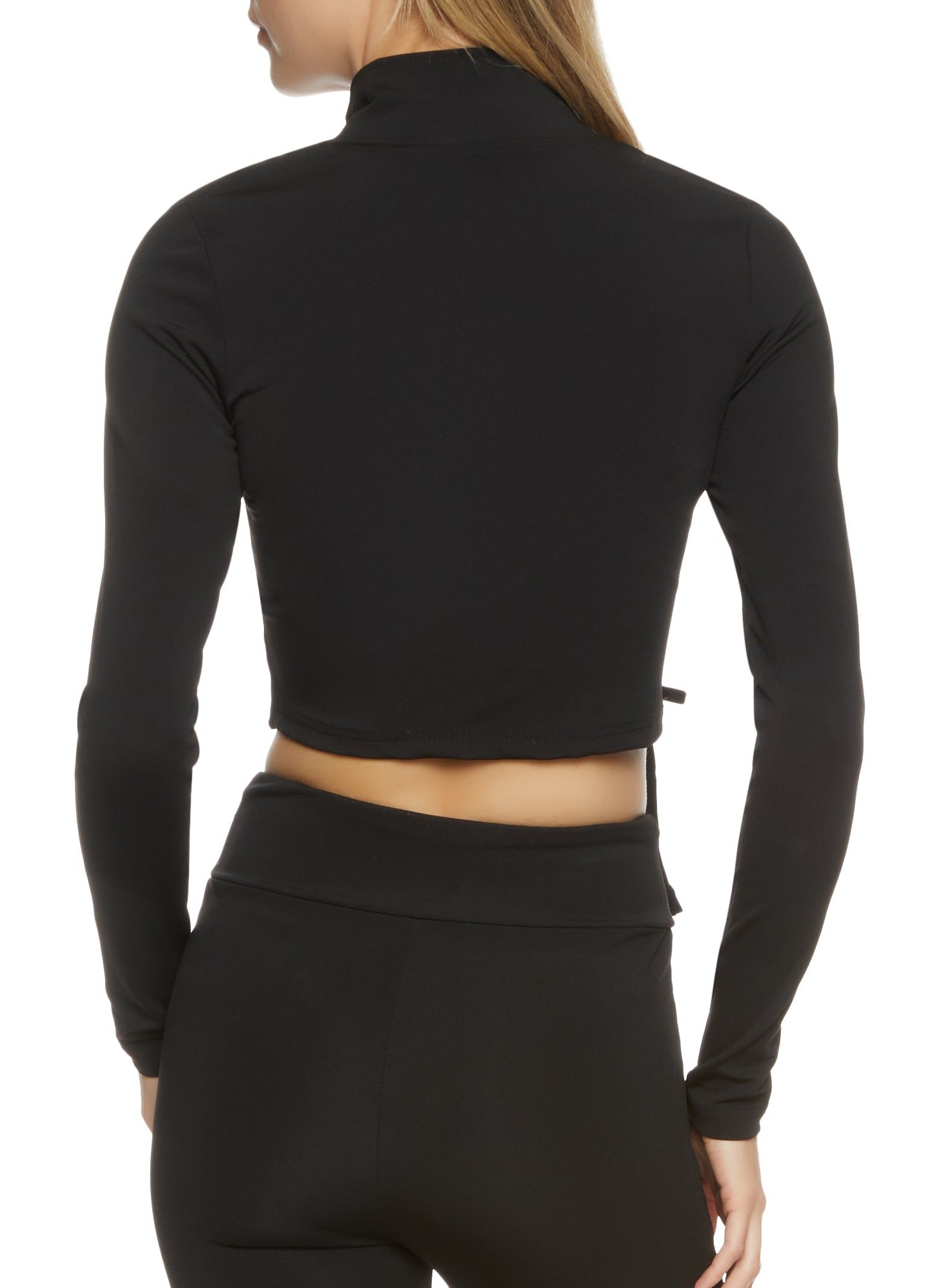Ruched Drawstring Cropped Track Jacket sold by Rainbow product image thumbnail 3