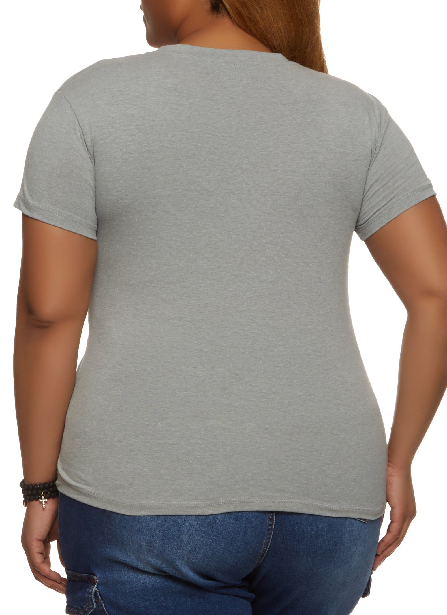 Plus Size Short Sleeve Crew Neck Tee sold by Rainbow product image thumbnail 2