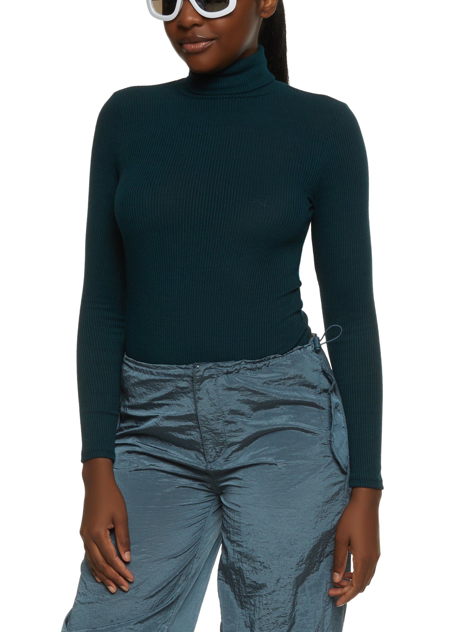 Rib Knit Turtleneck Bodysuit sold by Rainbow product image thumbnail 2