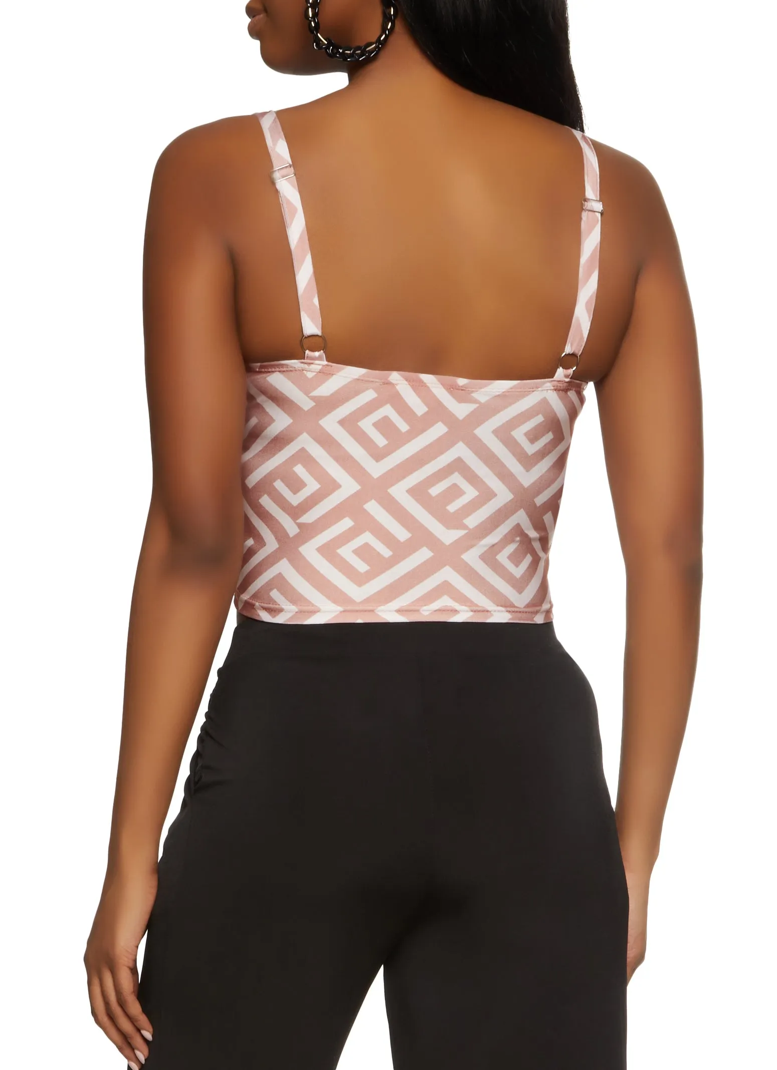 Geo Printed Cropped Bustier Top sold by Rainbow product image thumbnail 2