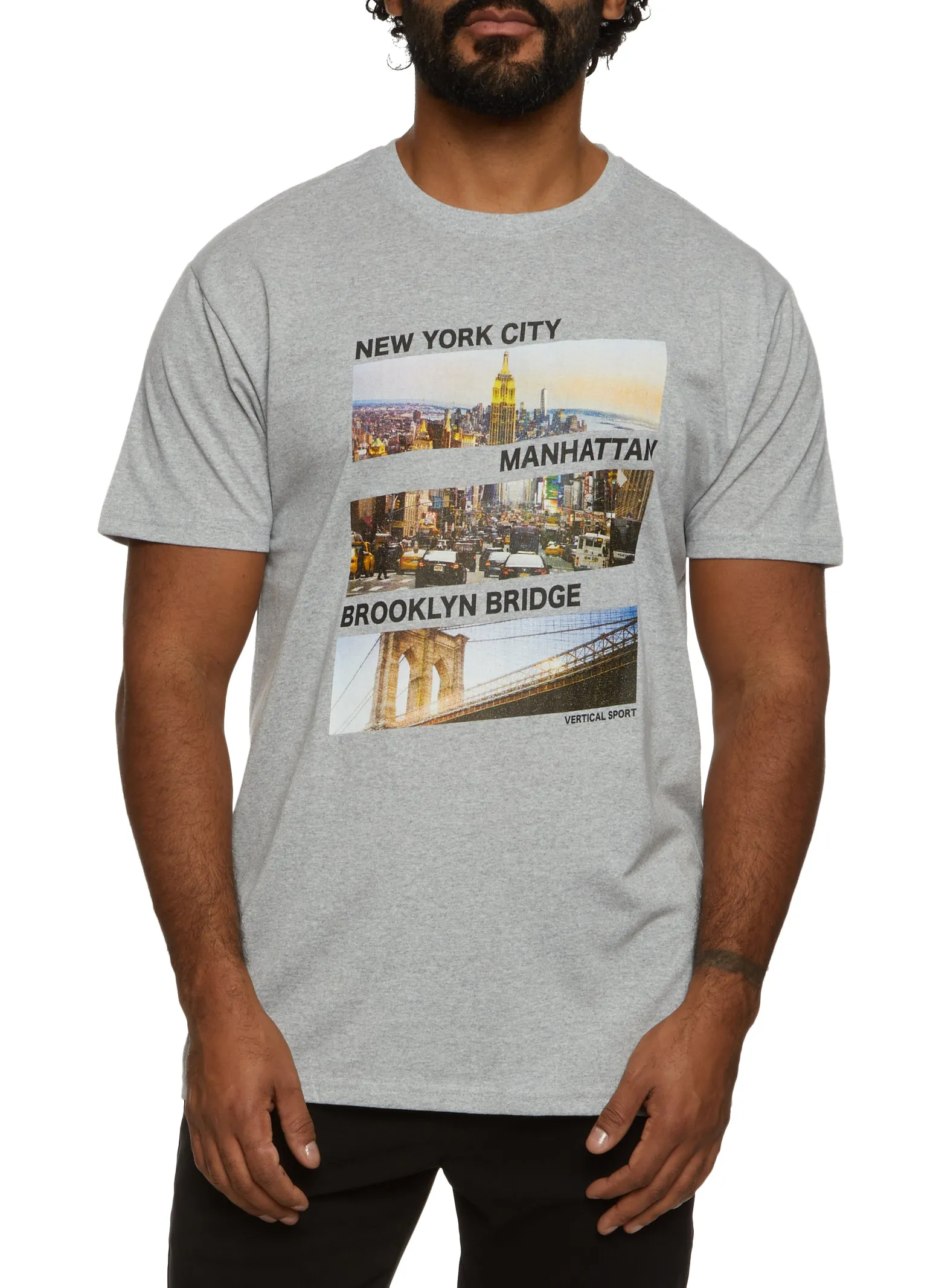 Mens New York City Manhattan Brooklyn Bridge Graphic T Shirt sold by Rainbow