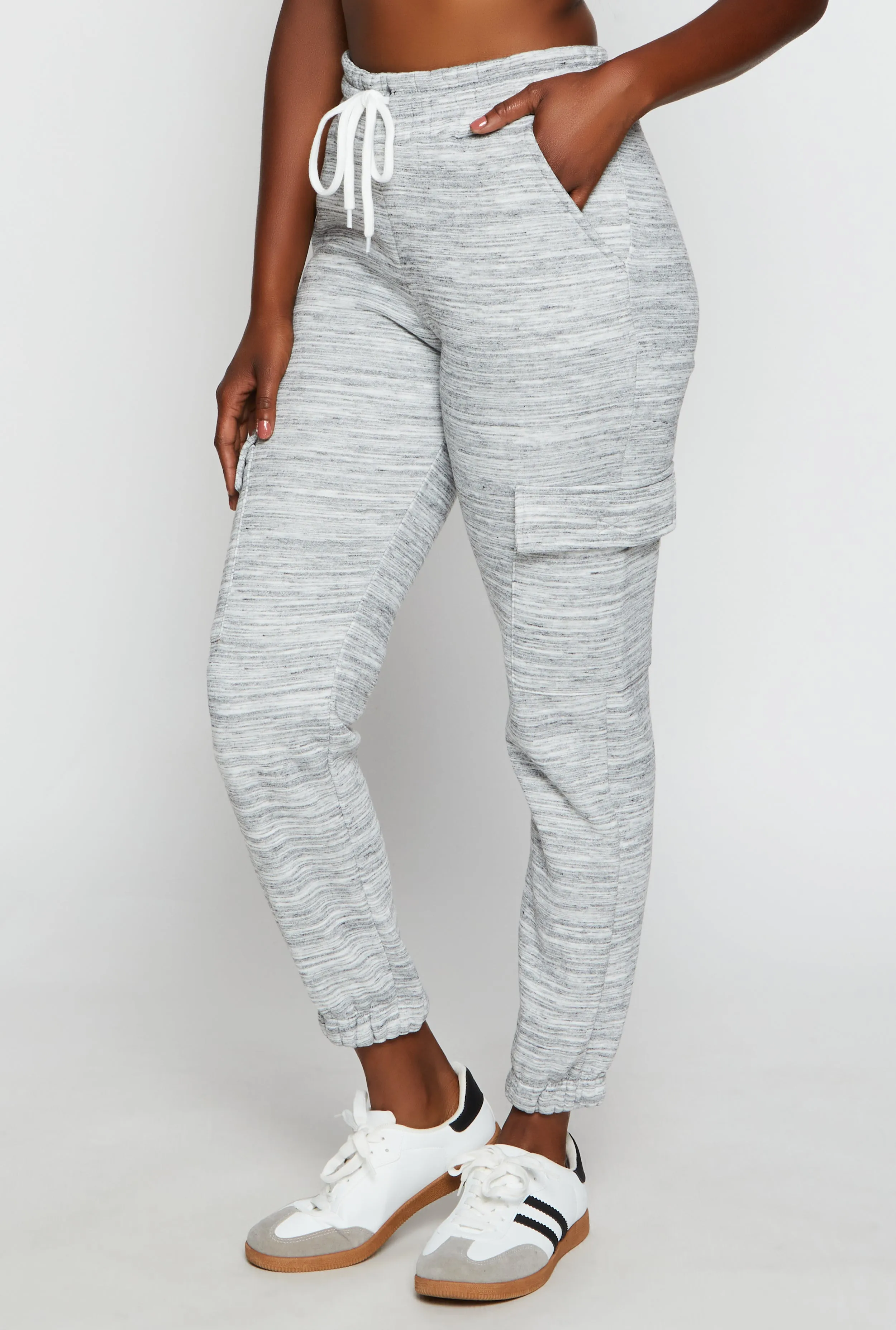 Fleece High Waist Cargo Sweatpants sold by Rainbow product image thumbnail 2