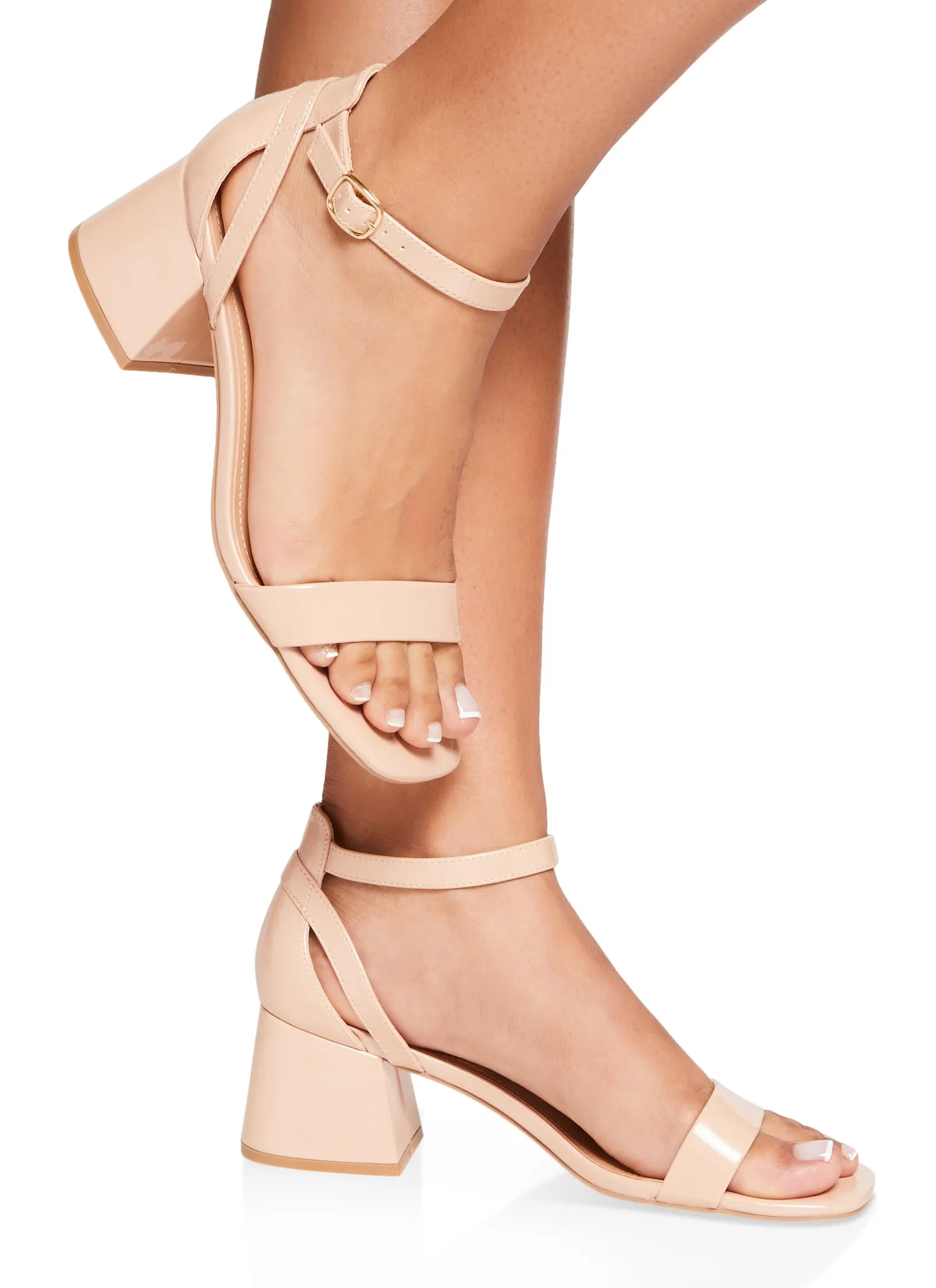 Ankle Strap Mid Block Heel Sandals sold by Rainbow