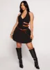 Crepe Knit Belted High Waist Pleated Skirt sold by Rainbow