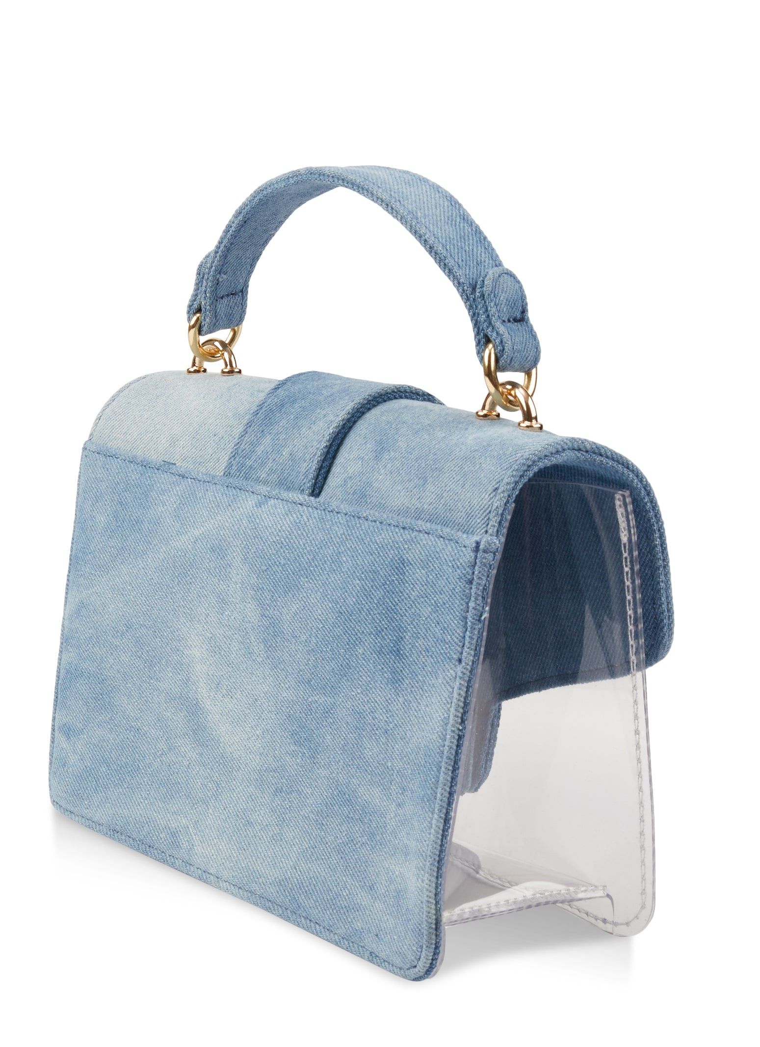 Clear Buckle Detail Denim Crossbody Bag sold by Rainbow product image thumbnail 3