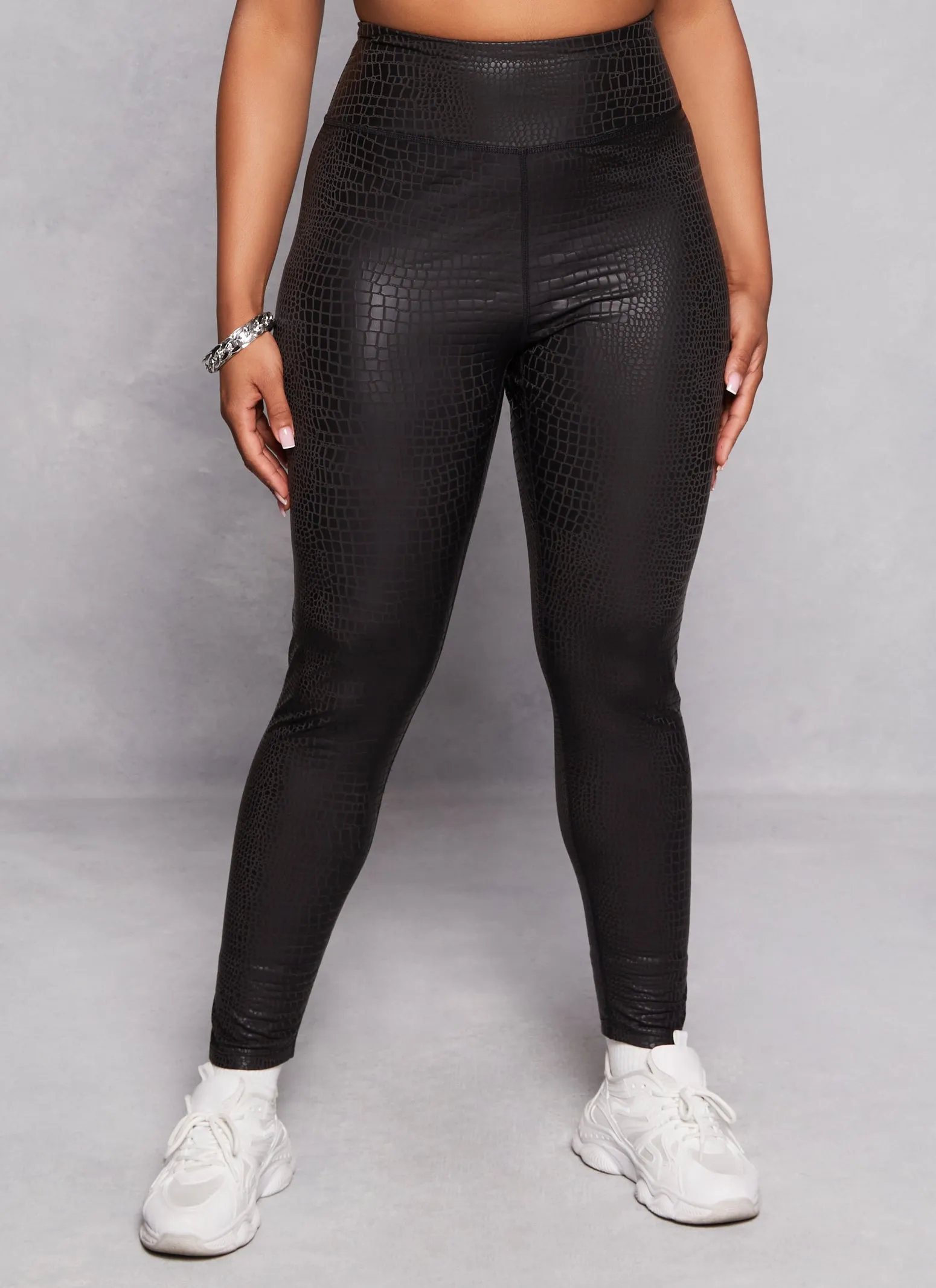 Plus Size Faux Croc Print Leggings sold by Rainbow product image thumbnail 2