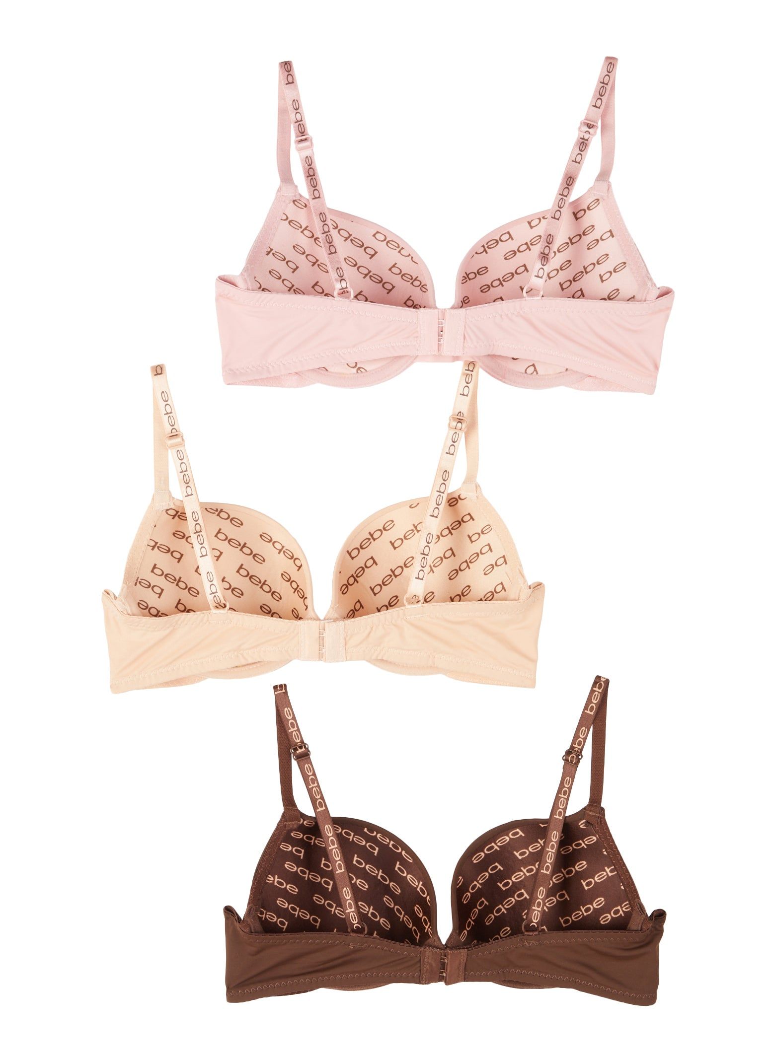 Bebe 3 Pack Solid Push Up Bras sold by Rainbow product image thumbnail 2