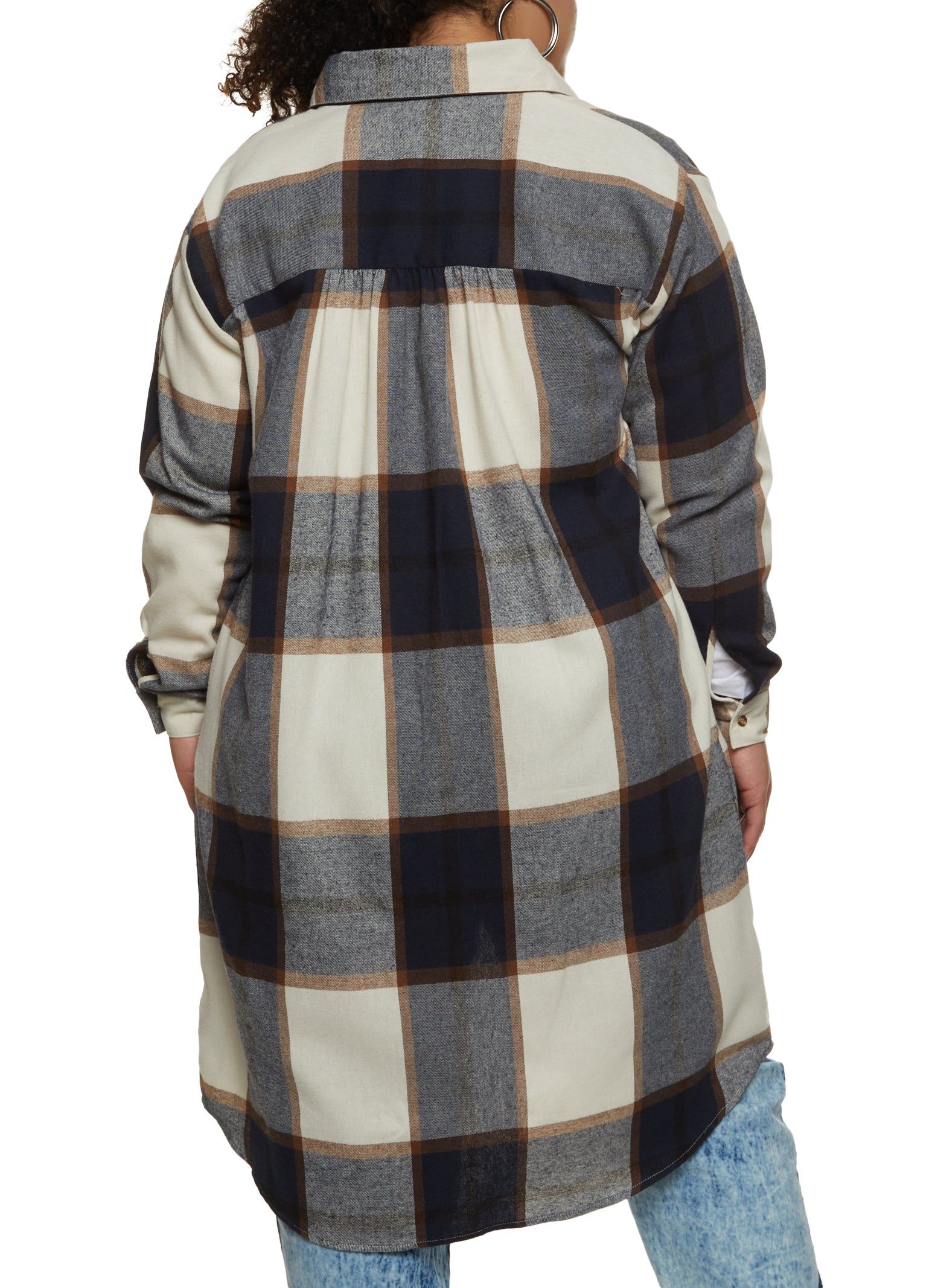 Plus Size Oversized Button Front Shacket sold by Rainbow product image thumbnail 2