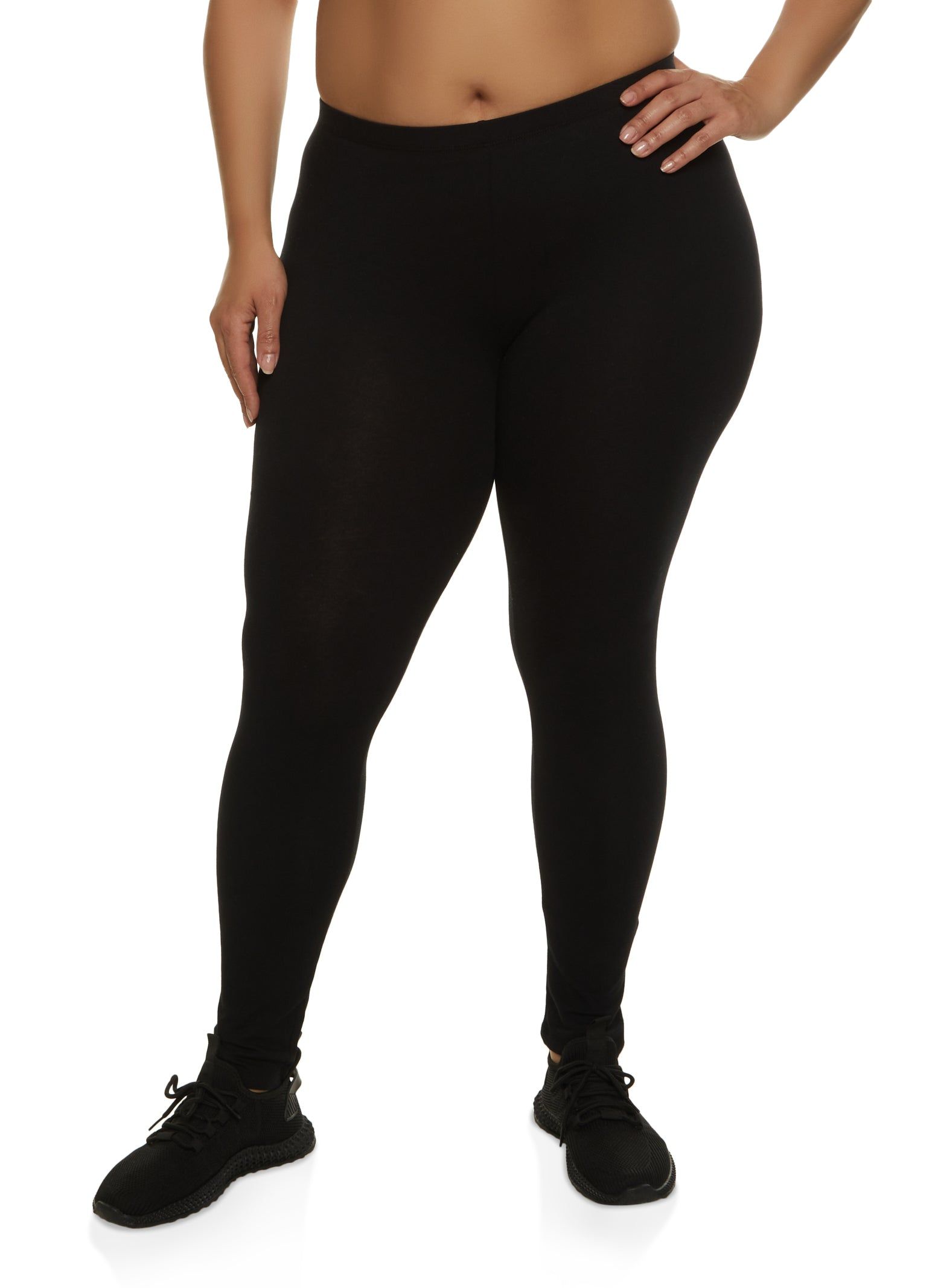 Plus Size Basic High Waist Leggings sold by Rainbow