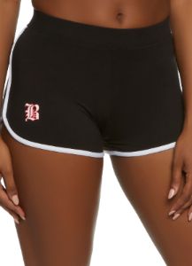 Graphic Contrast Trim Dolphin Shorts sold by Rainbow