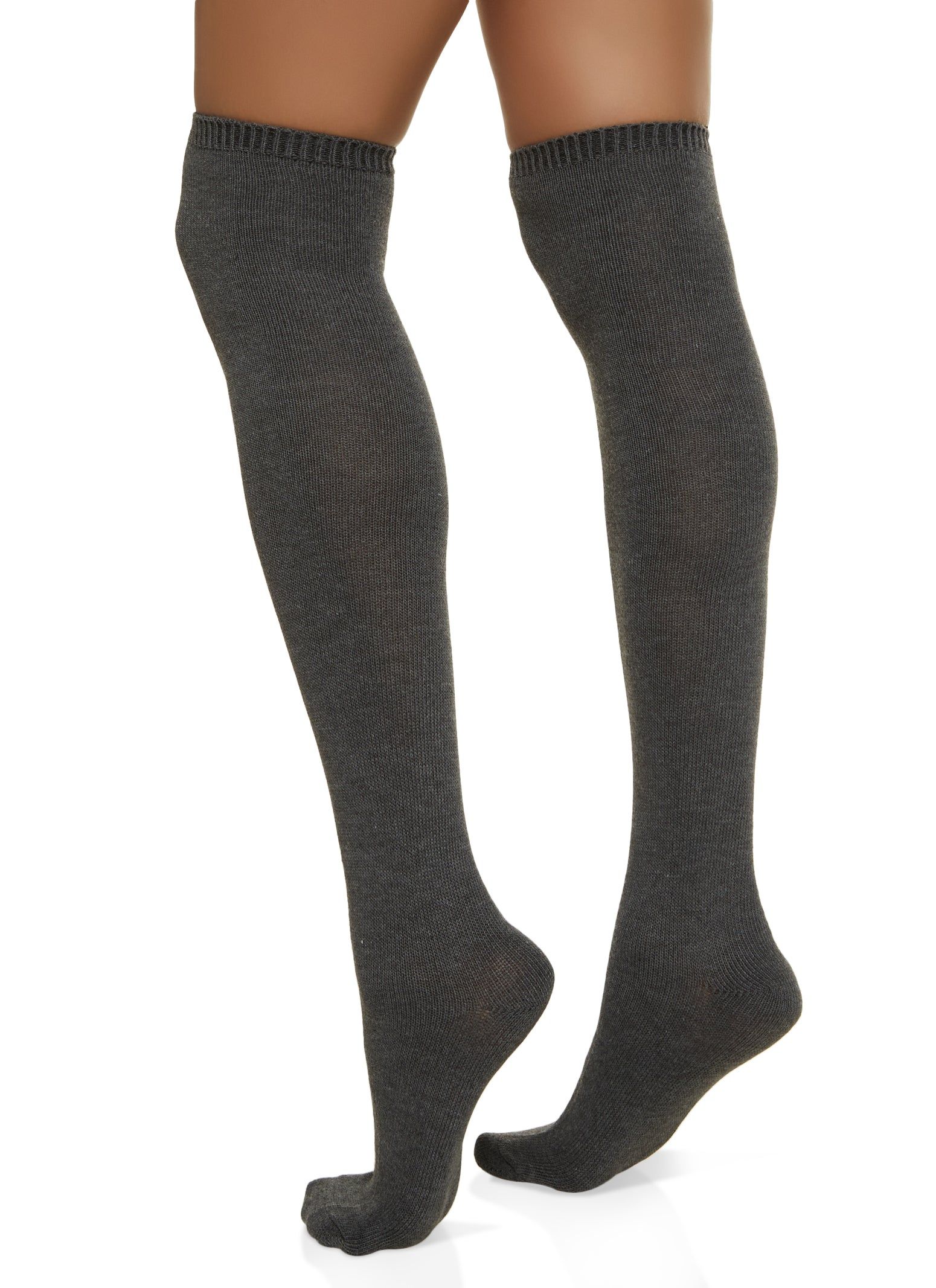 Knitted Solid Over The Knee Socks sold by Rainbow product image thumbnail 2