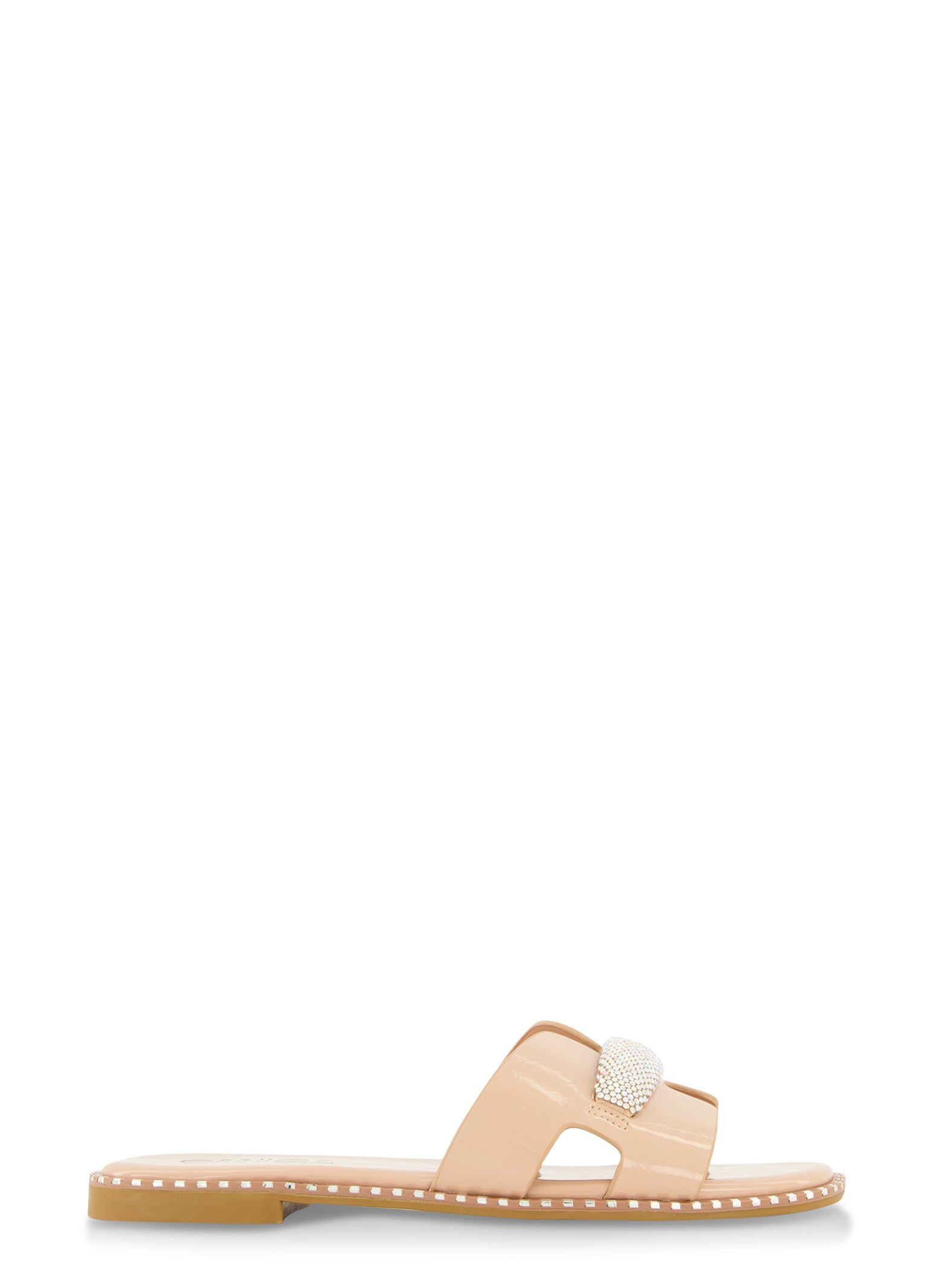 Studded Trim Rhinestone Cut Out Band Slide Sandals sold by Rainbow product image thumbnail 2