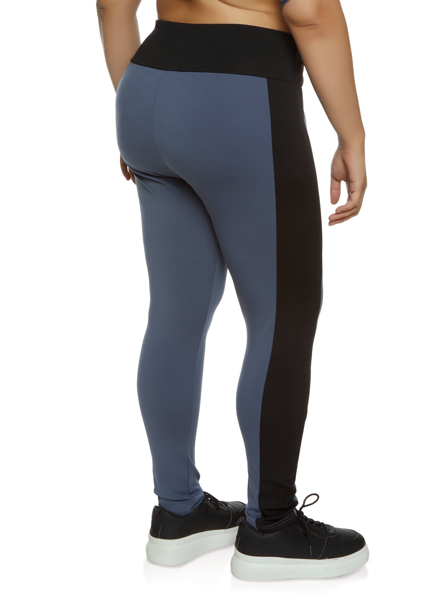 Plus Size Color Block High Waisted Leggings sold by Rainbow product image thumbnail 2