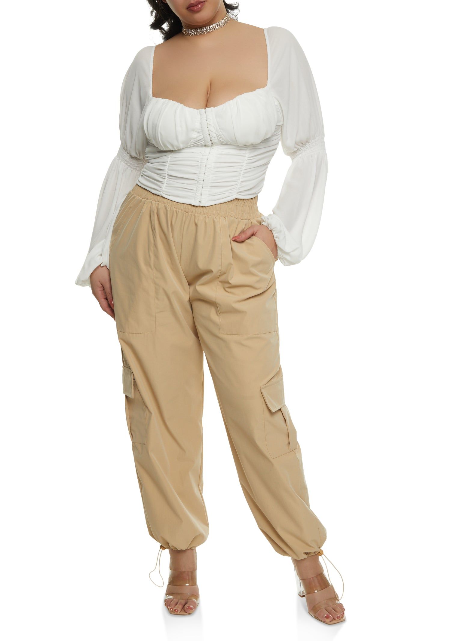 Plus Size Poplin Parachute Pants sold by Rainbow product image thumbnail 2