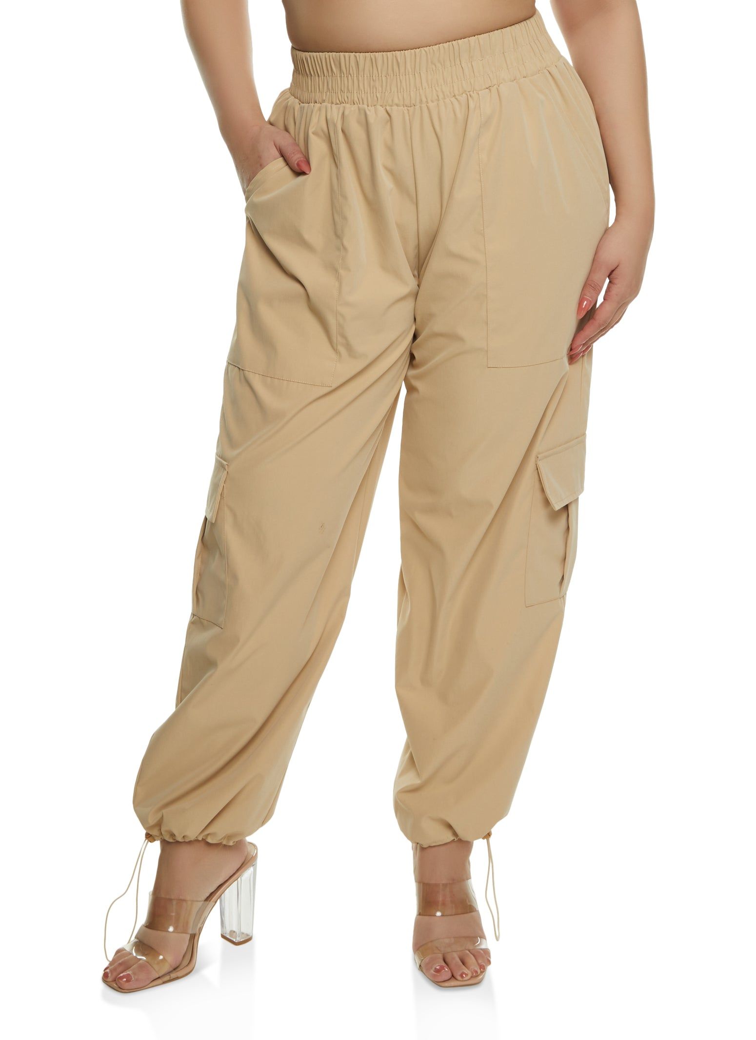 Plus Size Poplin Parachute Pants sold by Rainbow