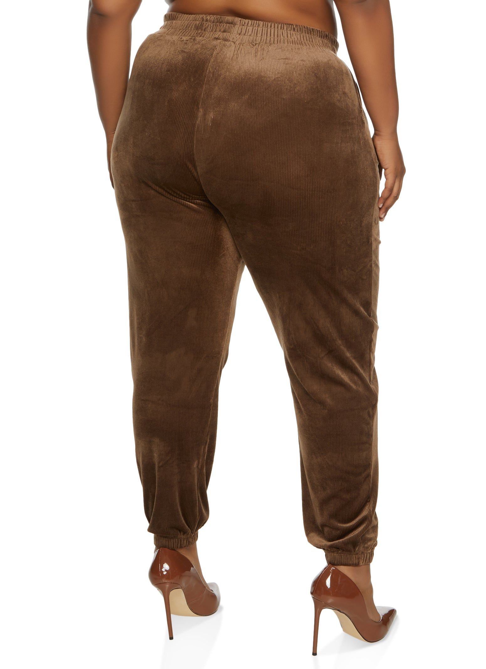Plus Size Corduroy High Waisted Joggers sold by Rainbow product image thumbnail 2