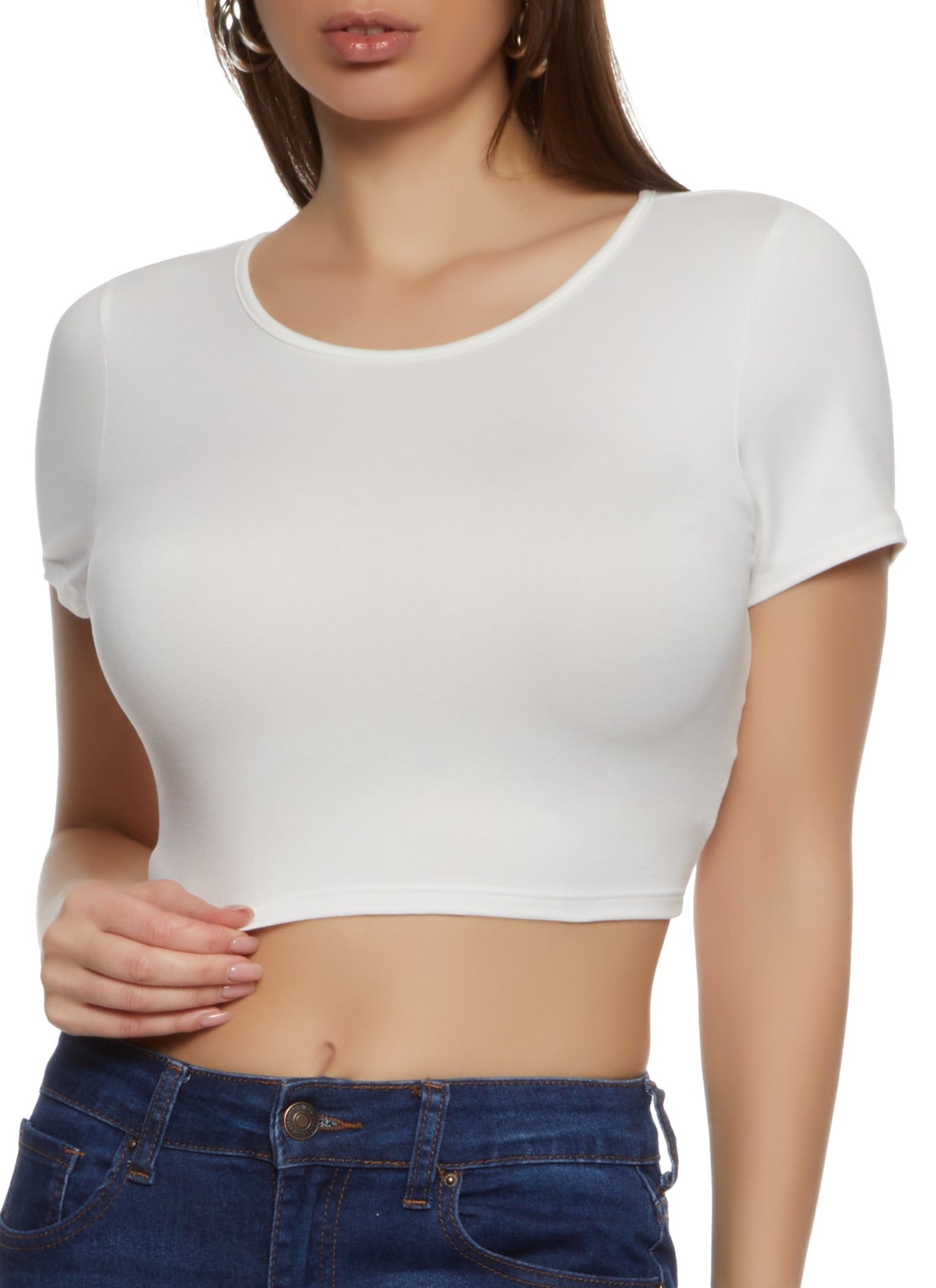 Lace Up Open Back Crop Top sold by Rainbow