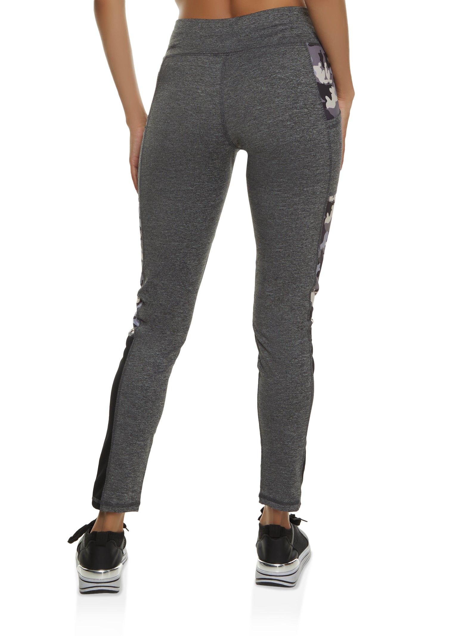 Camo Color Block Cell Phone Pocket Leggings sold by Rainbow product image thumbnail 2