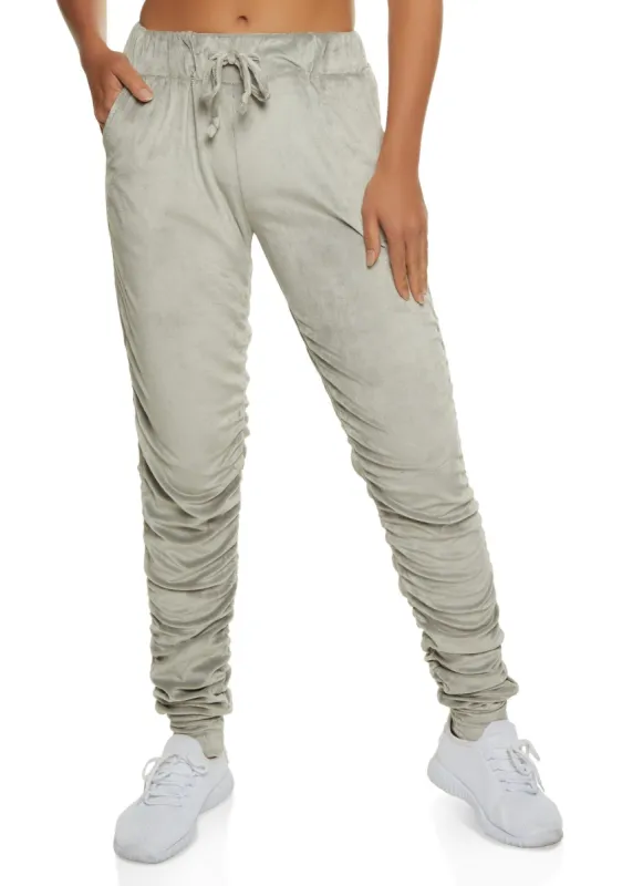 Velour Stacked Joggers sold by Rainbow