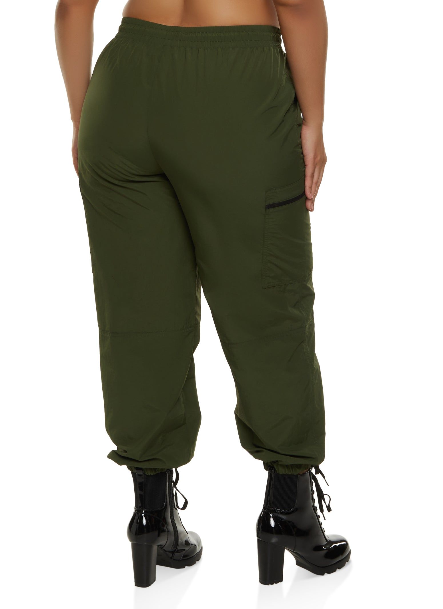 Plus Size Nylon Zip Pocket Joggers sold by Rainbow product image thumbnail 3
