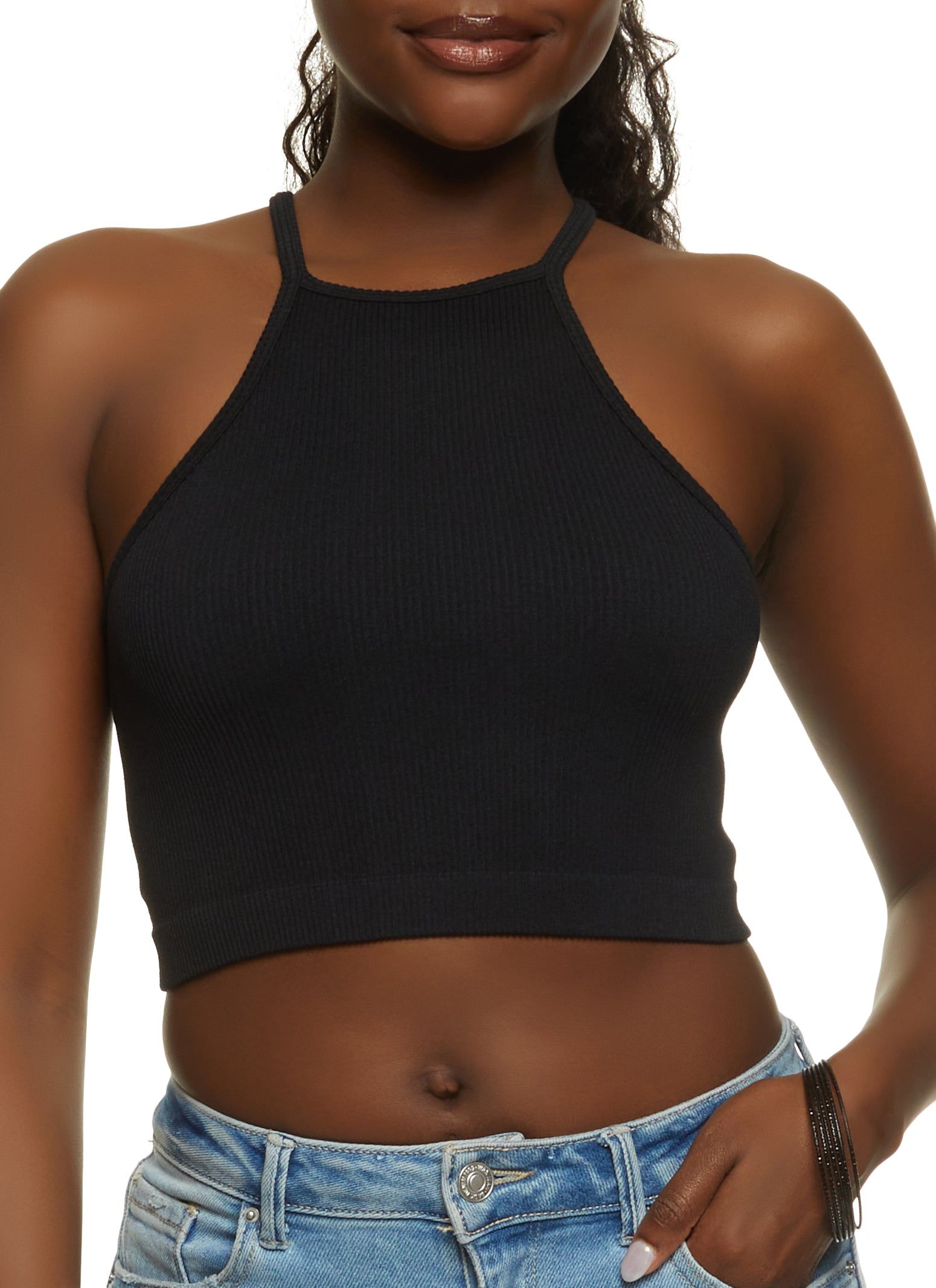 Seamless High Neck Cami Top sold by Rainbow