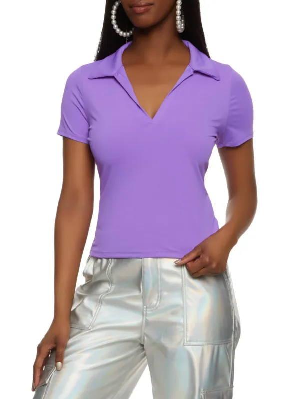 Haute Monde V Neck Polo sold by Rainbow