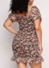 Plus Size Haute Monde Floral Chiffon Peasant Dress sold by Rainbow