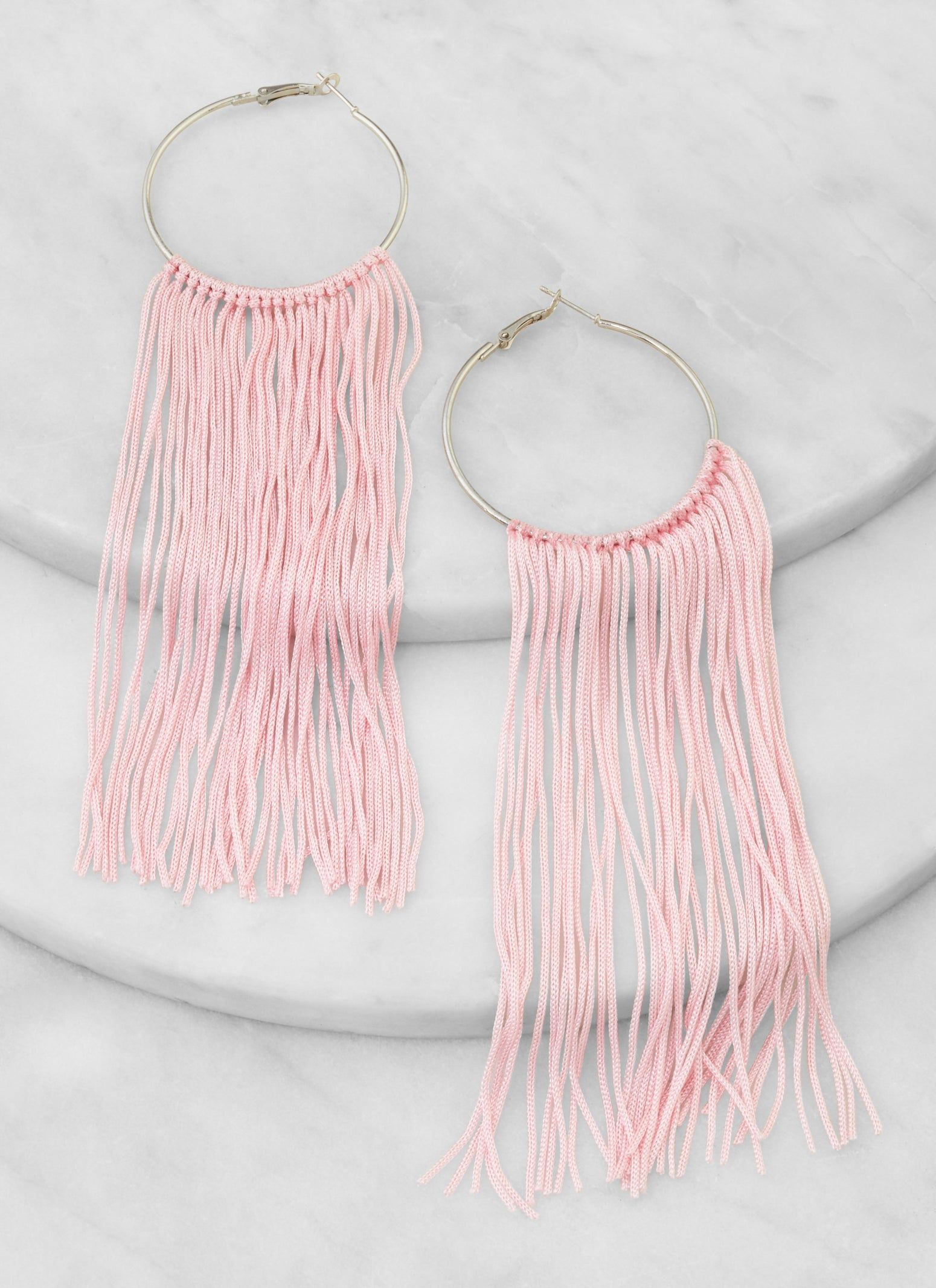Fringe Tassel Hoop Earrings sold by Rainbow product image thumbnail 2